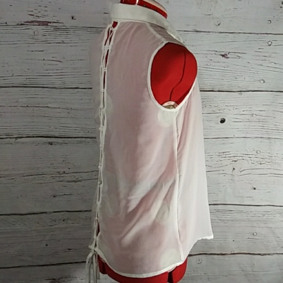 Tobi Women Lace Back Sheer Blouse Sz S - Picture 7 of 8